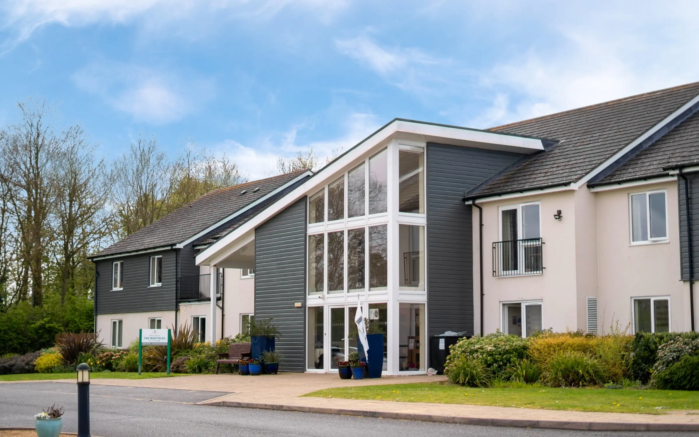 Front view of The Mayfields Care Home